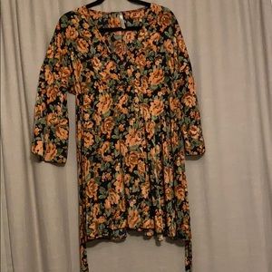 Silky floral dress